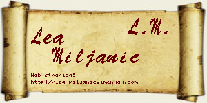 Lea Miljanić vizit kartica